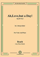 Ah, Love, but a Day!, Op.44 No.2, in c sharp minor Vocal Solo & Collections sheet music cover